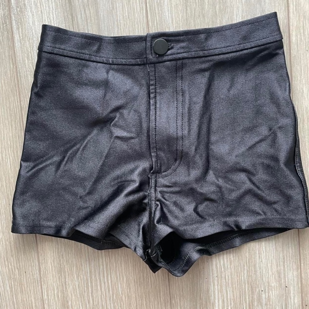 American Apparel Black Disco Shorts